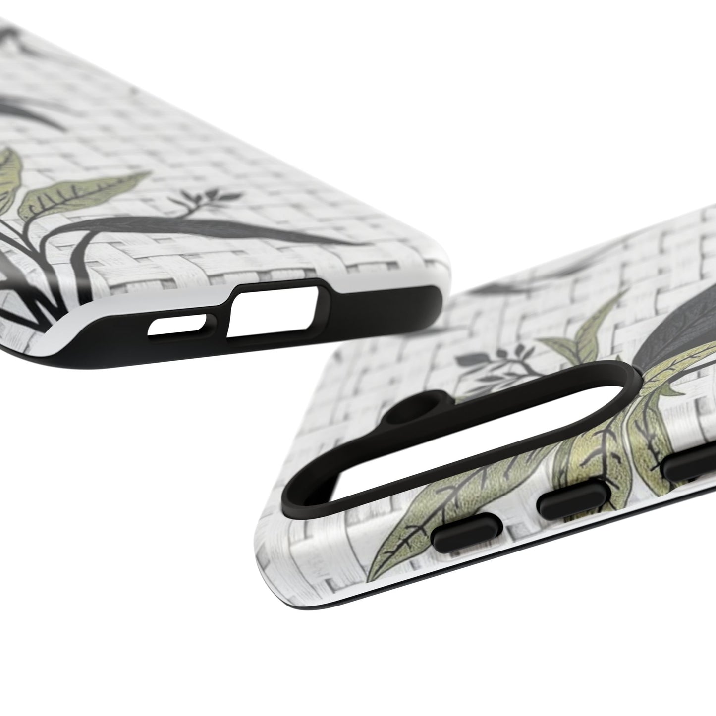 Floral Woven Tough Phone Case — Protective Botanical iPhone Cover
