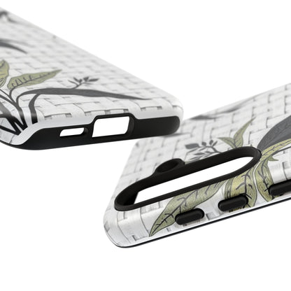 Floral Woven Tough Phone Case — Protective Botanical iPhone Cover