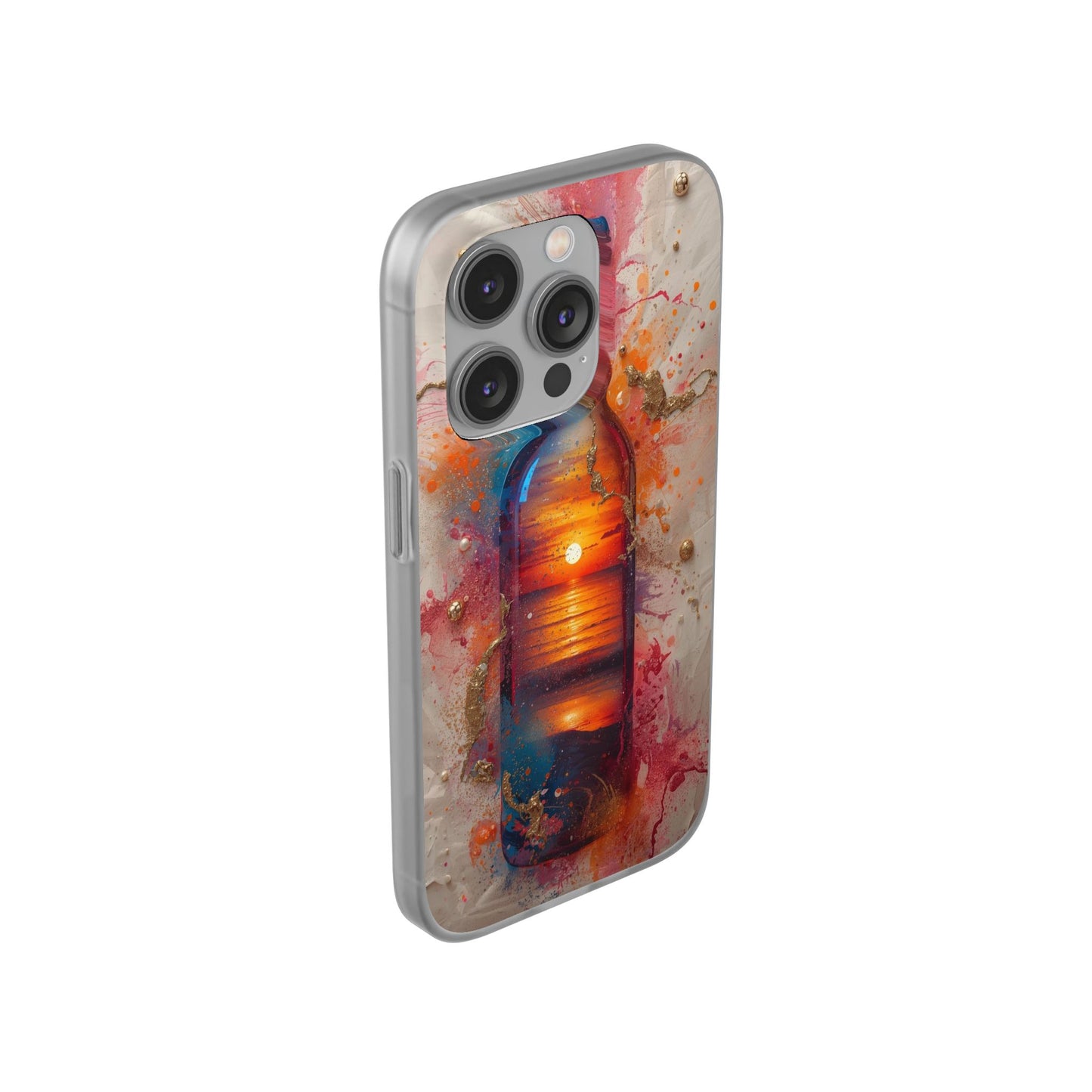 Copy of Floral Holographic Phone Case — Iridescent Leaves & Flowers Flexi Case