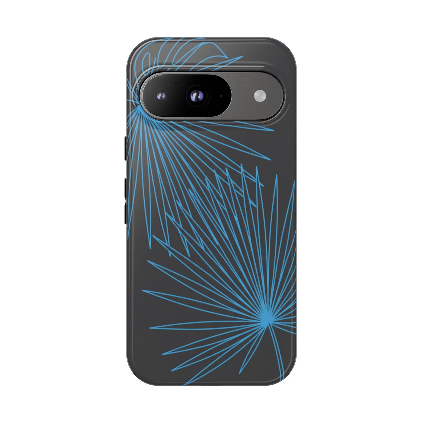 Blue Dandelion Burst Tough Phone Case — Protective Floral iPhone Cover