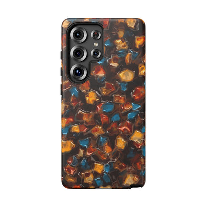 Phone Case - Amber Tortoiseshell Mosaic Protective Cover