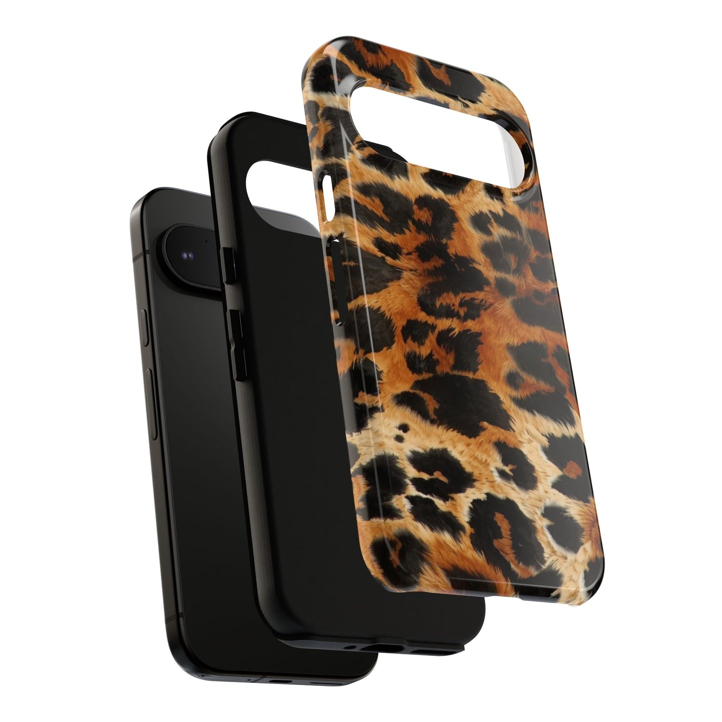 Leopard Print Tough Phone Case – Rugged Protective iPhone Cover