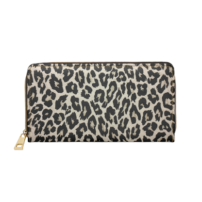 Zipper Wallet - Women's Leopard Everyday Wallet