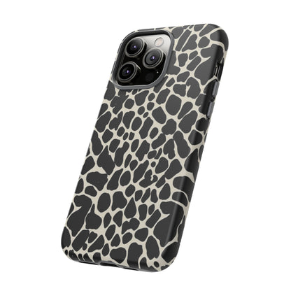 Black and White Cowhide Phone Case — Protective Tough Case