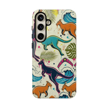 Tough Cases — Colorful Surfing Kangaroo Phone Case