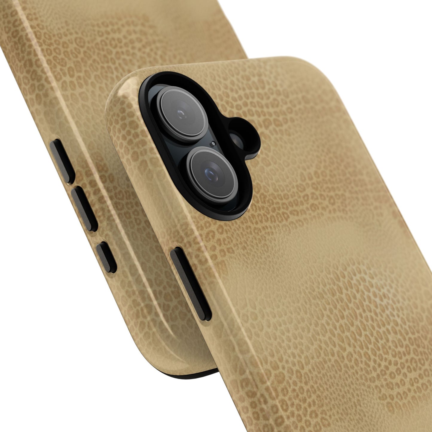 Tan Distressed Leather Texture Phone Case — Rugged Protective iPhone Cover