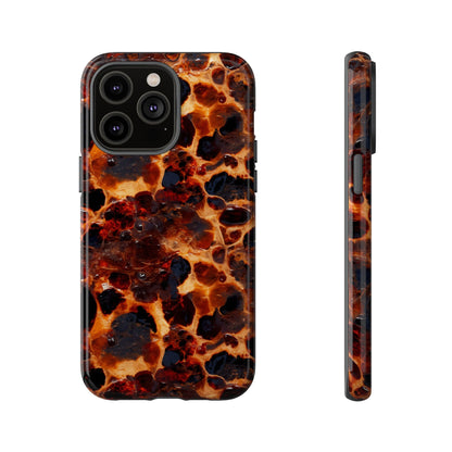 Tortoiseshell Phone Case — Protective iPhone Cover with Classic Amber Pattern
