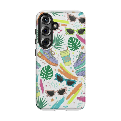 Tough Cases — Colorful Retro Sneakers & Sunglasses Phone Case