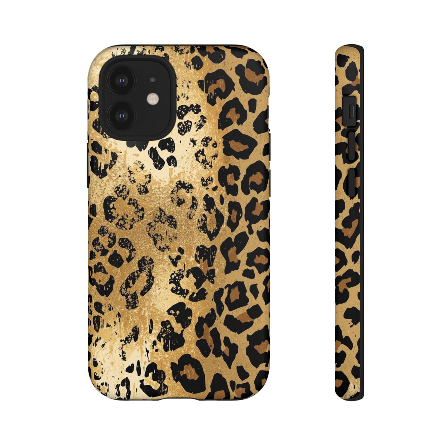 Leopard Print Tough Phone Case — Durable Protective iPhone Cover