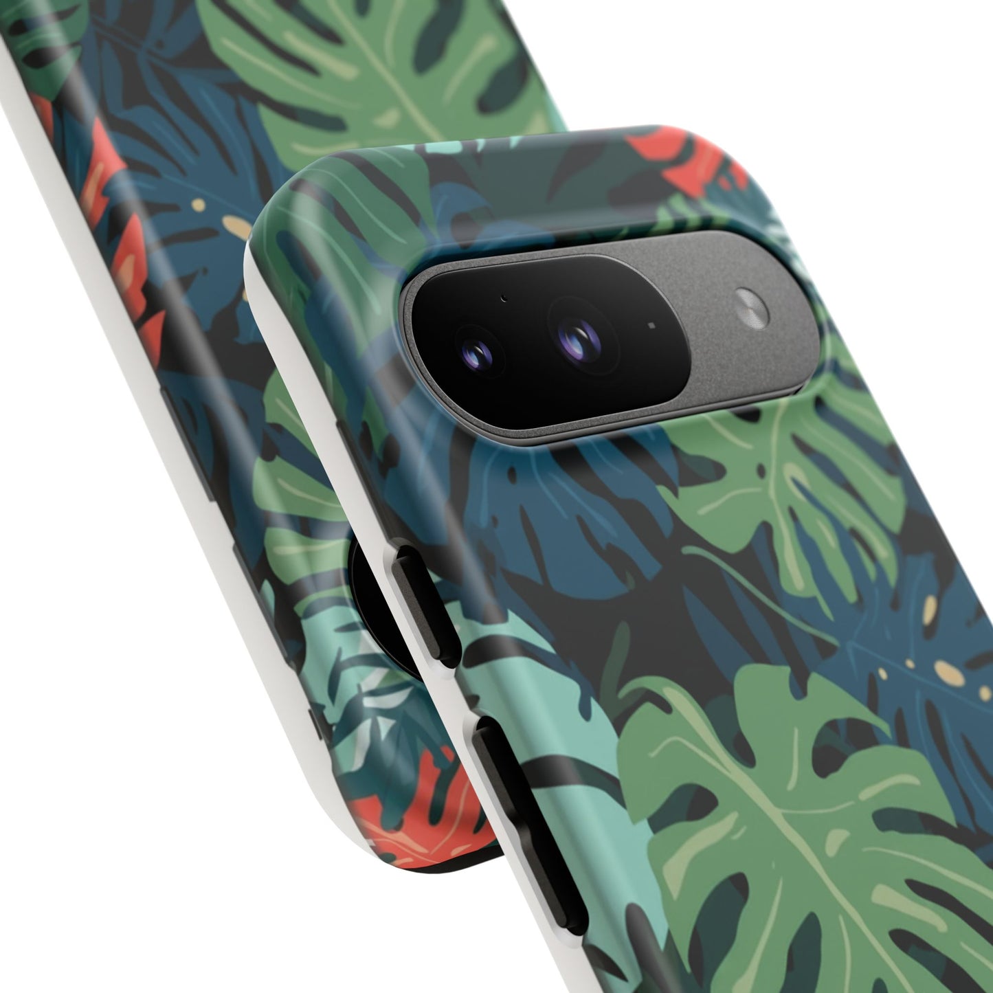 Tropical Monstera Phone Case — Colorful Leaf Protective Tough Case