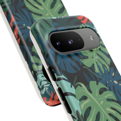 Tropical Monstera Phone Case — Colorful Leaf Protective Tough Case
