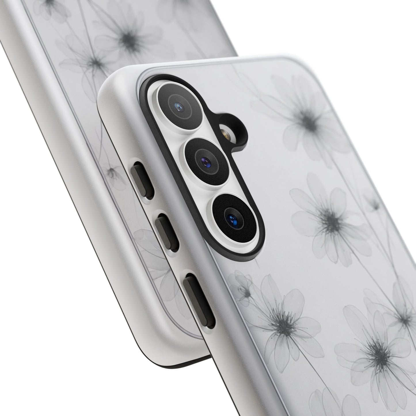 Tough Case — Black & White Floral Tough Phone Case