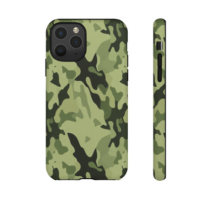 Camo Tough Phone Case — Military Green Protective iPhone Cover