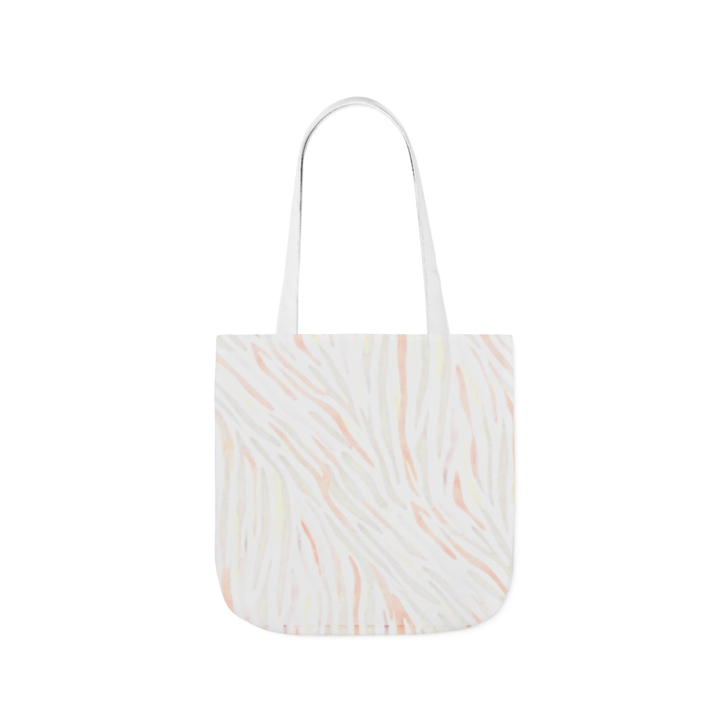 Pastel Zebra Canvas Tote Bag — Lightweight Animal Print Shoulder Tote