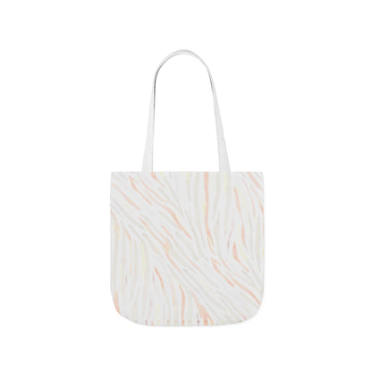 Pastel Zebra Canvas Tote Bag — Lightweight Animal Print Shoulder Tote