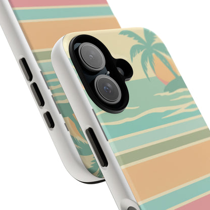 Tough Case — Retro Pastel Sunset Palm Tree Phone Case