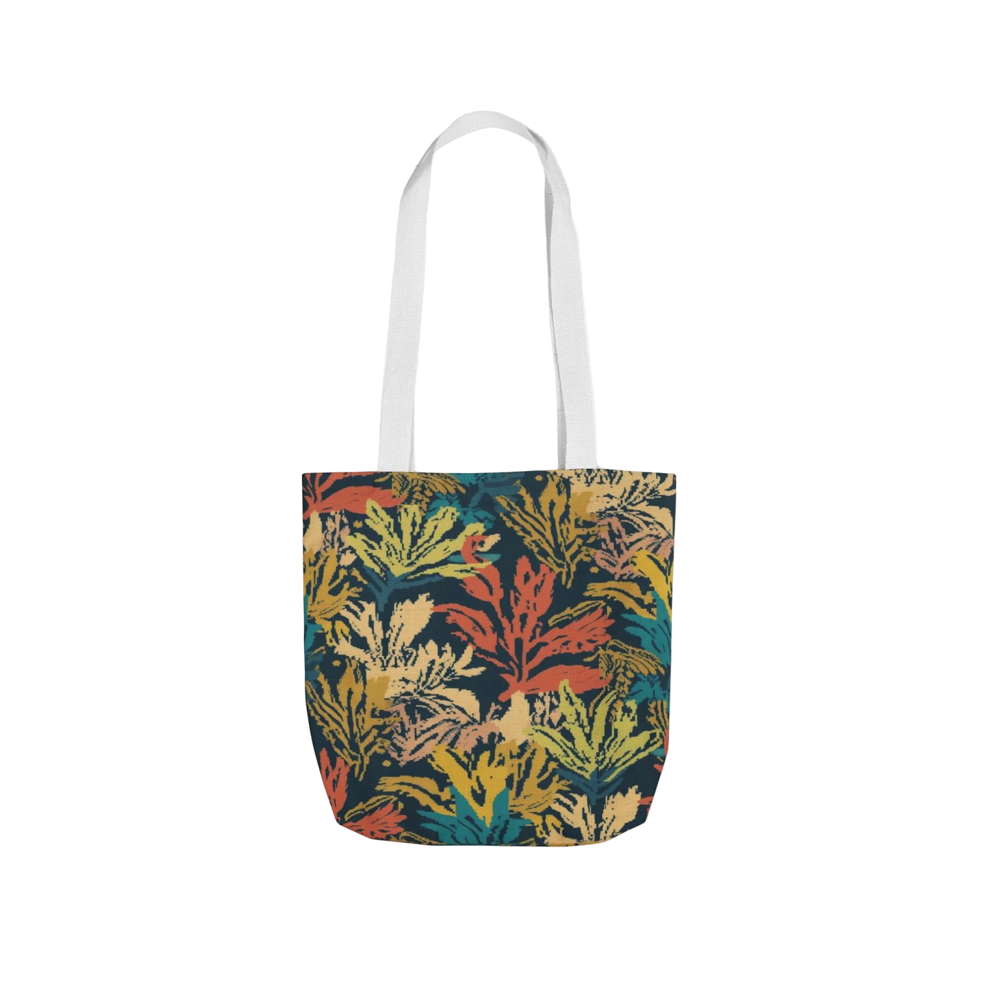 Botanical Coral Reef Canvas Tote