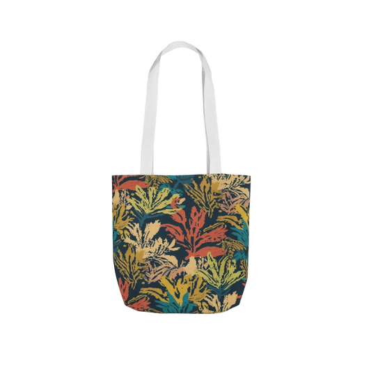 Botanical Coral Reef Canvas Tote
