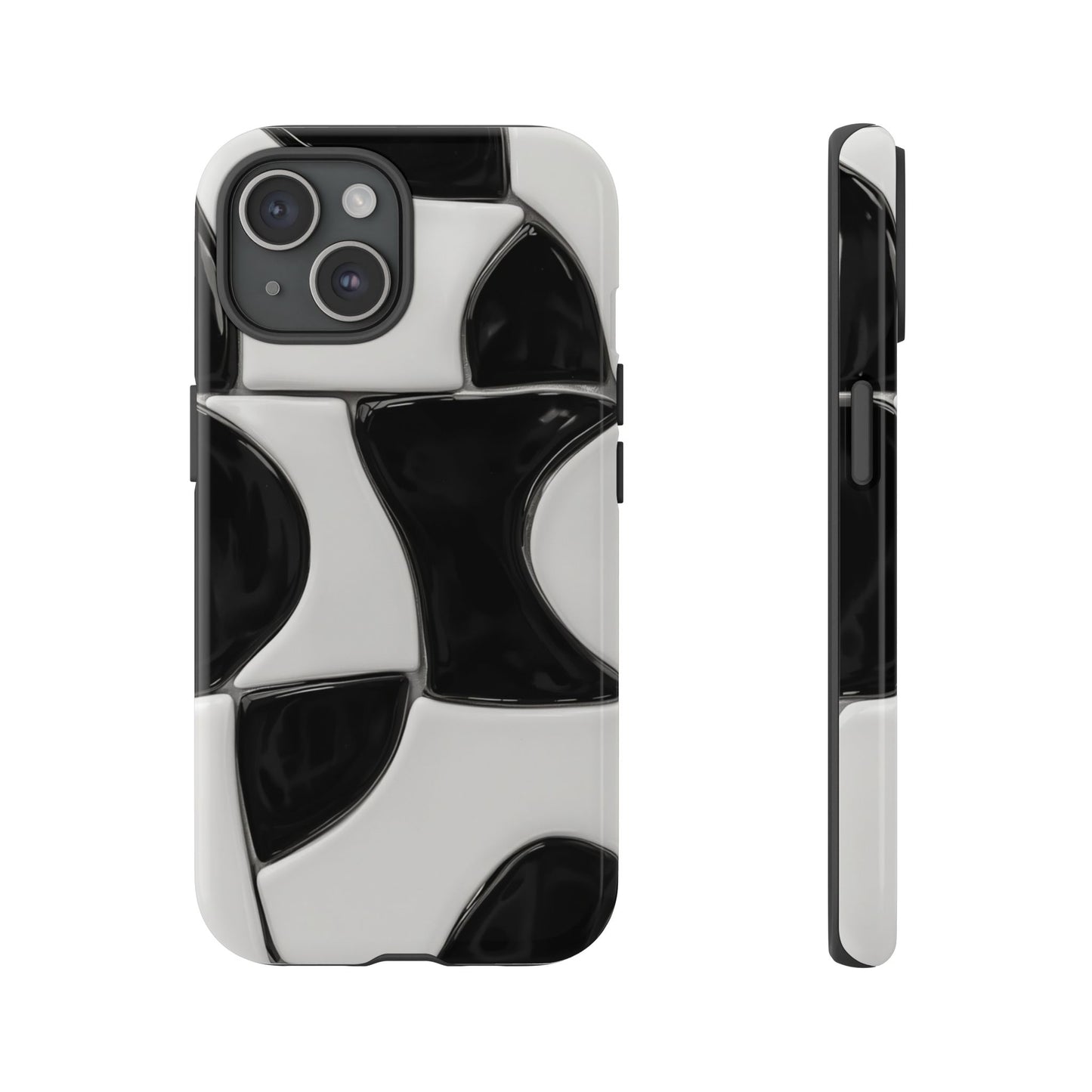 Black & White Abstract Pattern Tough Phone Case