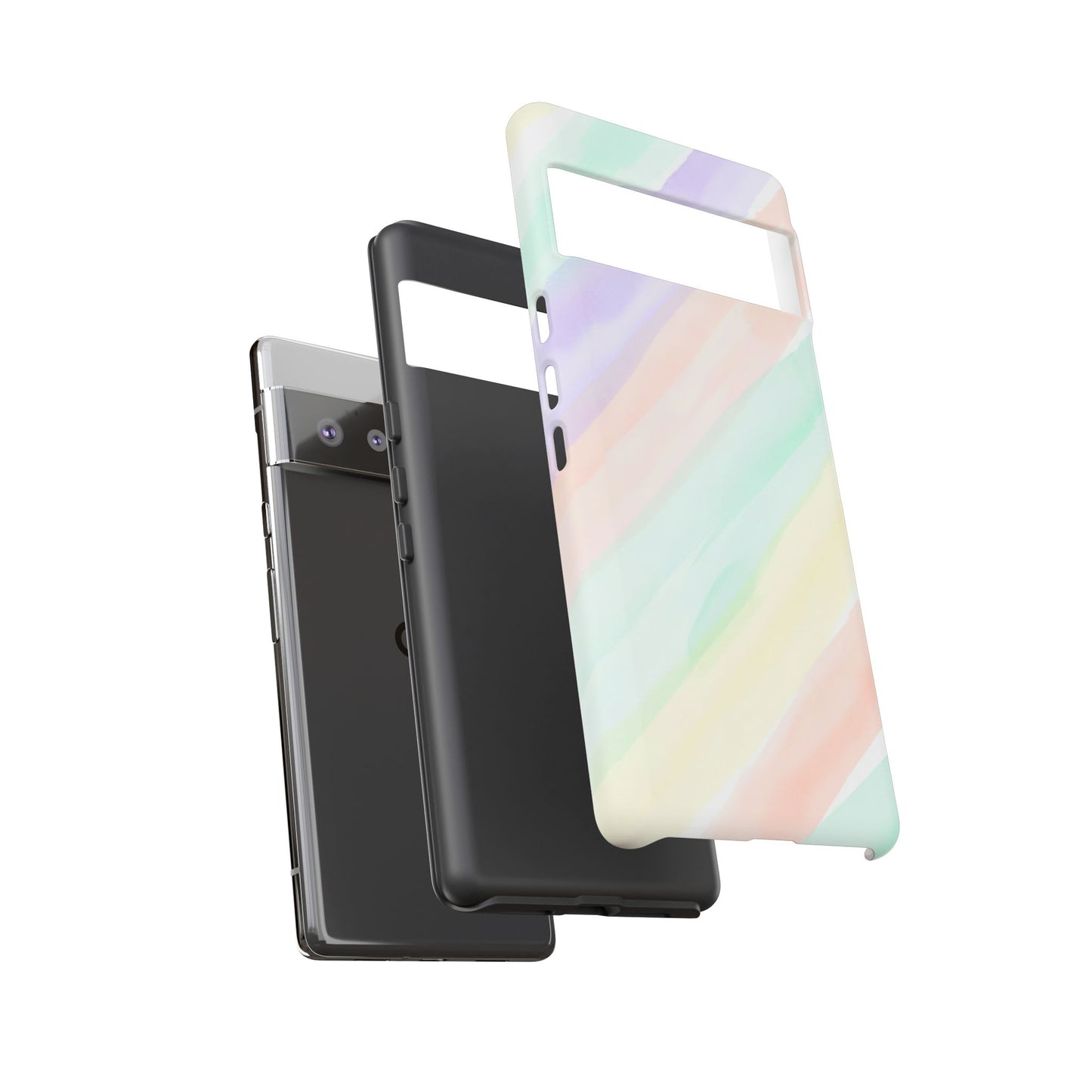Pastel Watercolor Stripe Tough Phone Case