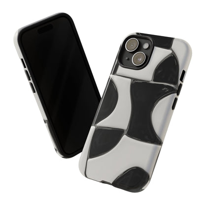 Black & White Abstract Pattern Tough Phone Case