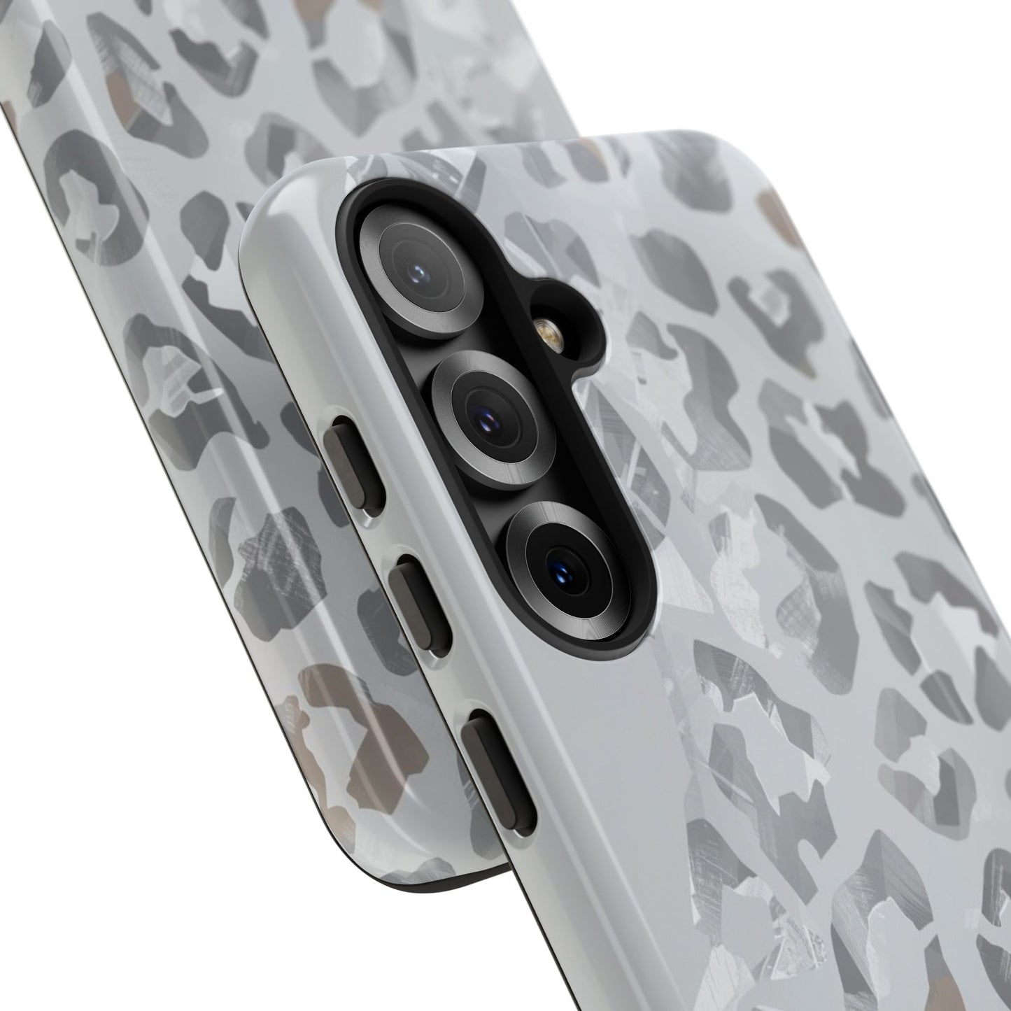 Silver Leopard Tough Phone Case