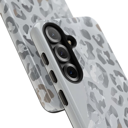 Silver Leopard Tough Phone Case
