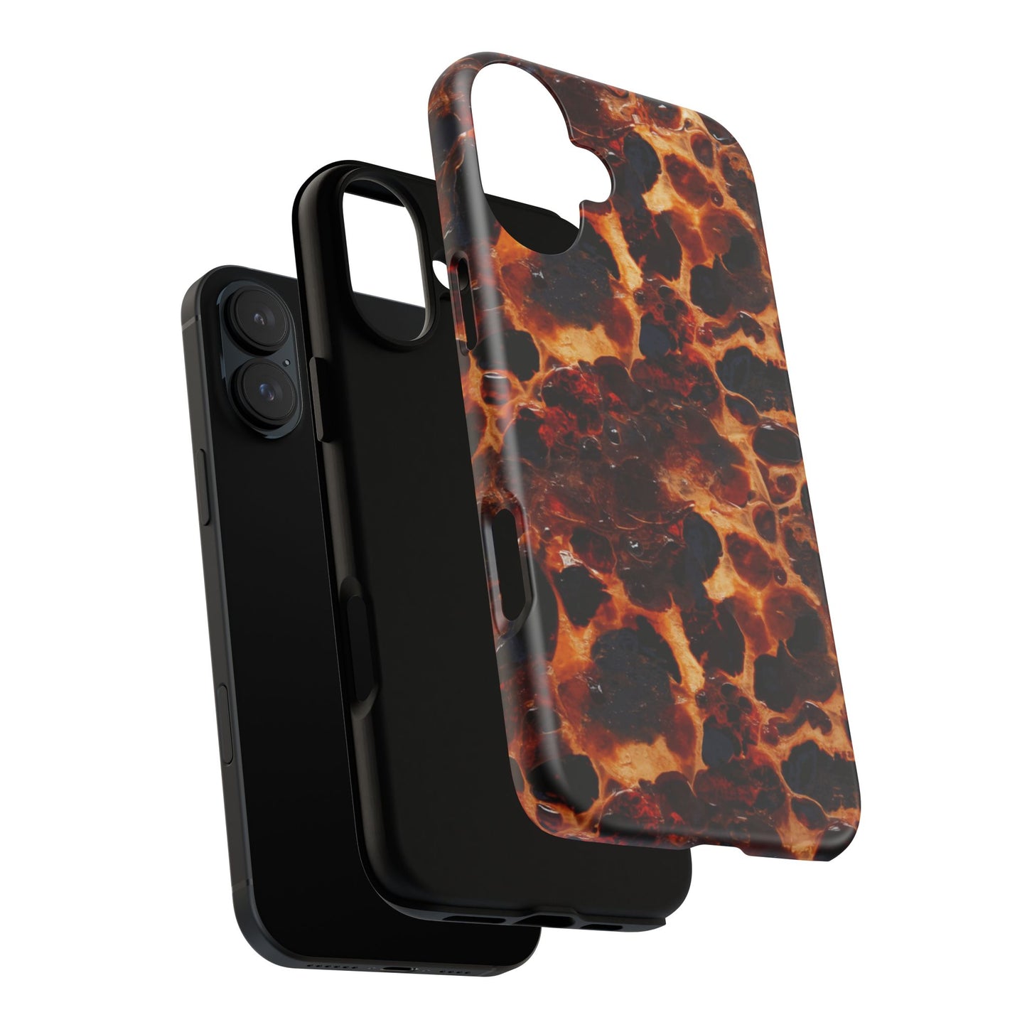 Tortoiseshell Phone Case — Protective iPhone Cover with Classic Amber Pattern