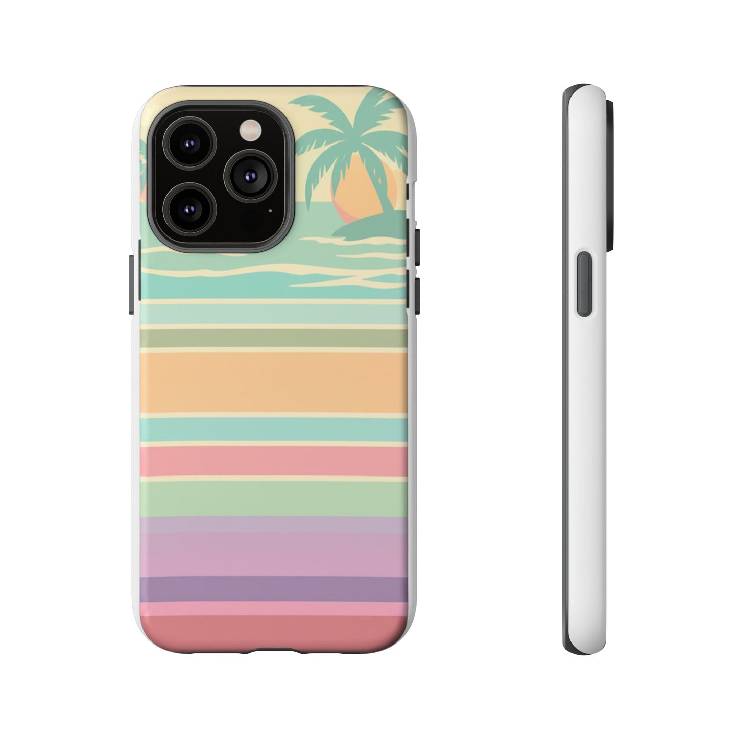 Tough Case — Retro Pastel Sunset Palm Tree Phone Case