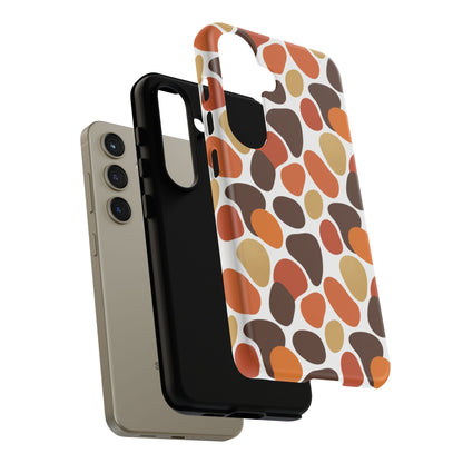 Phone Case — Retro Pebble Pattern in Warm Autumn Colors