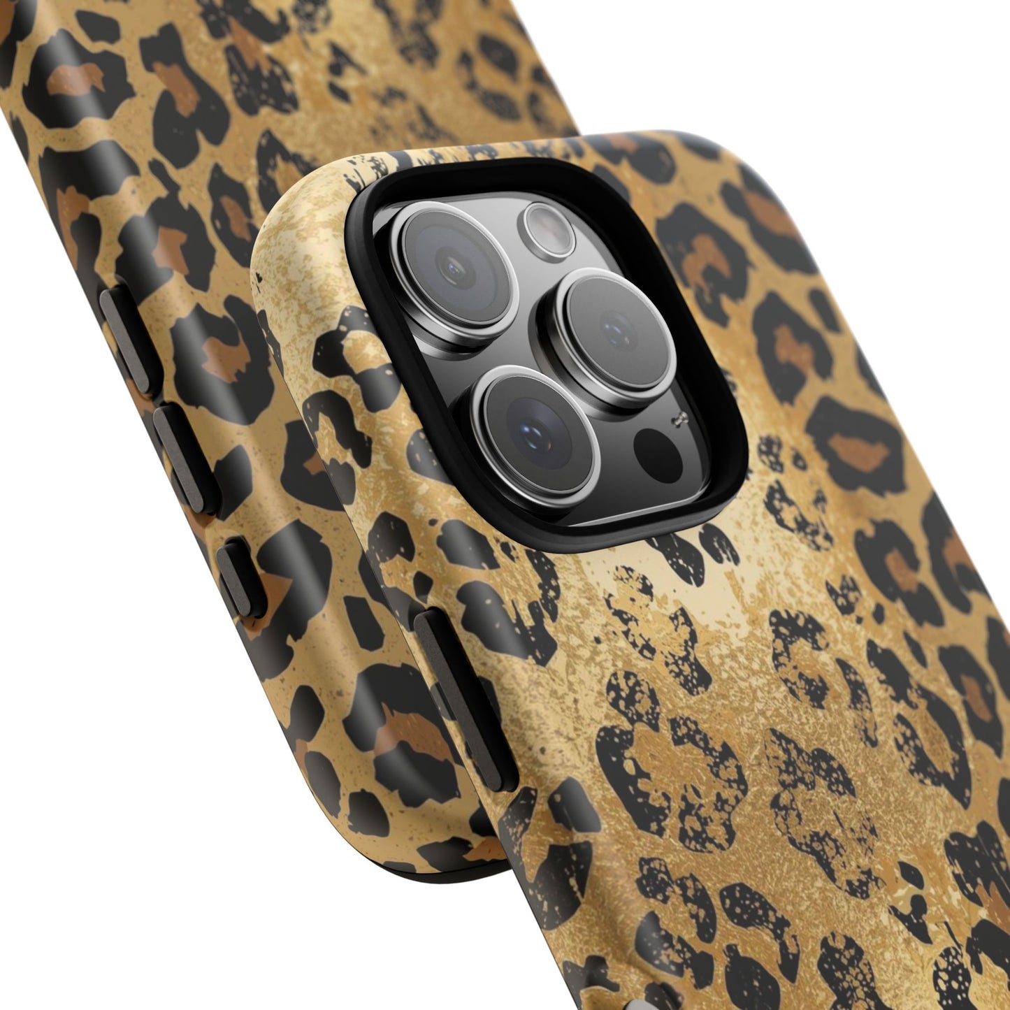 Leopard Print Tough Phone Case — Durable Protective iPhone Cover