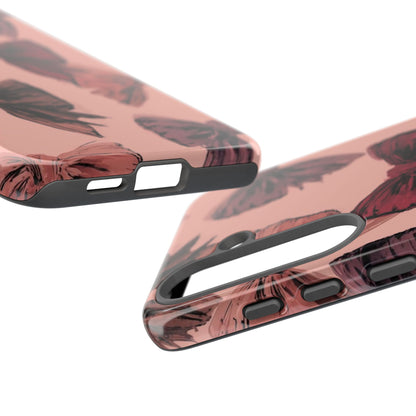 Bow Pattern Tough Phone Case — Pink Watercolor Bows Protective iPhone Cover