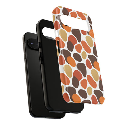 Phone Case — Retro Pebble Pattern in Warm Autumn Colors