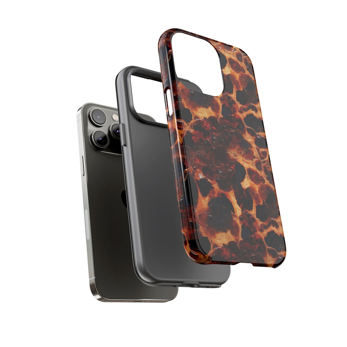 Tortoiseshell Phone Case — Protective iPhone Cover with Classic Amber Pattern