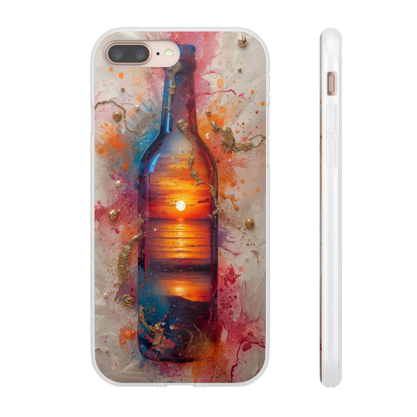Copy of Floral Holographic Phone Case — Iridescent Leaves & Flowers Flexi Case