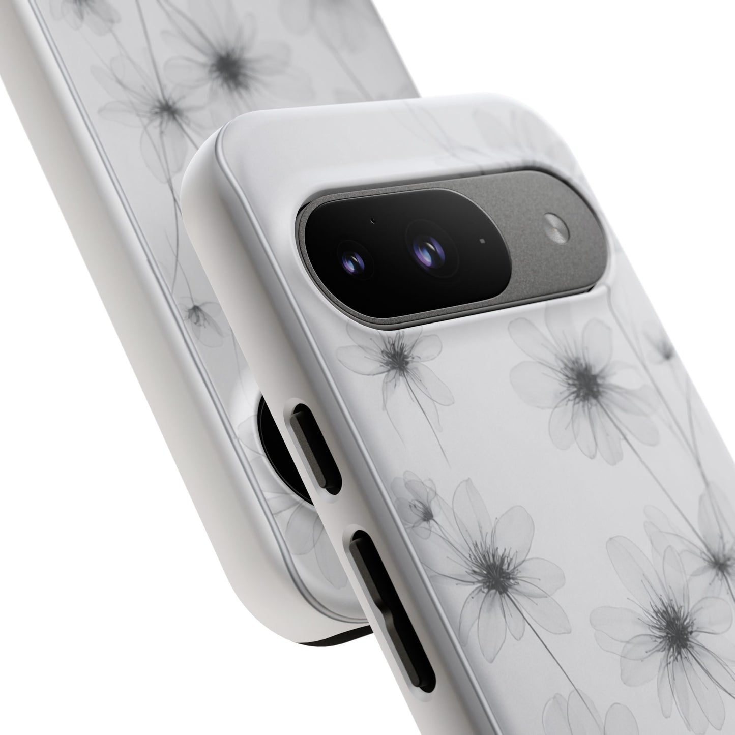 Tough Case — Black & White Floral Tough Phone Case