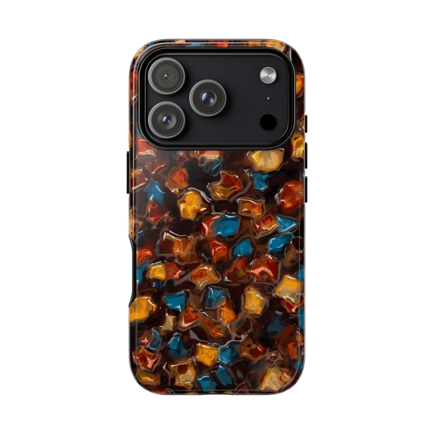 Phone Case - Amber Tortoiseshell Mosaic Protective Cover
