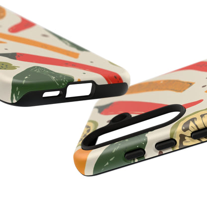 Spicy Peppers Phone Case – Colorful Chili, Lime & Citrus Pattern