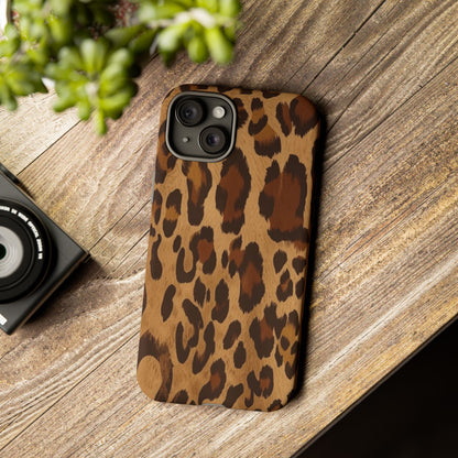 Leopard Print Tough Phone Case — Durable Animal Print Protective Cover