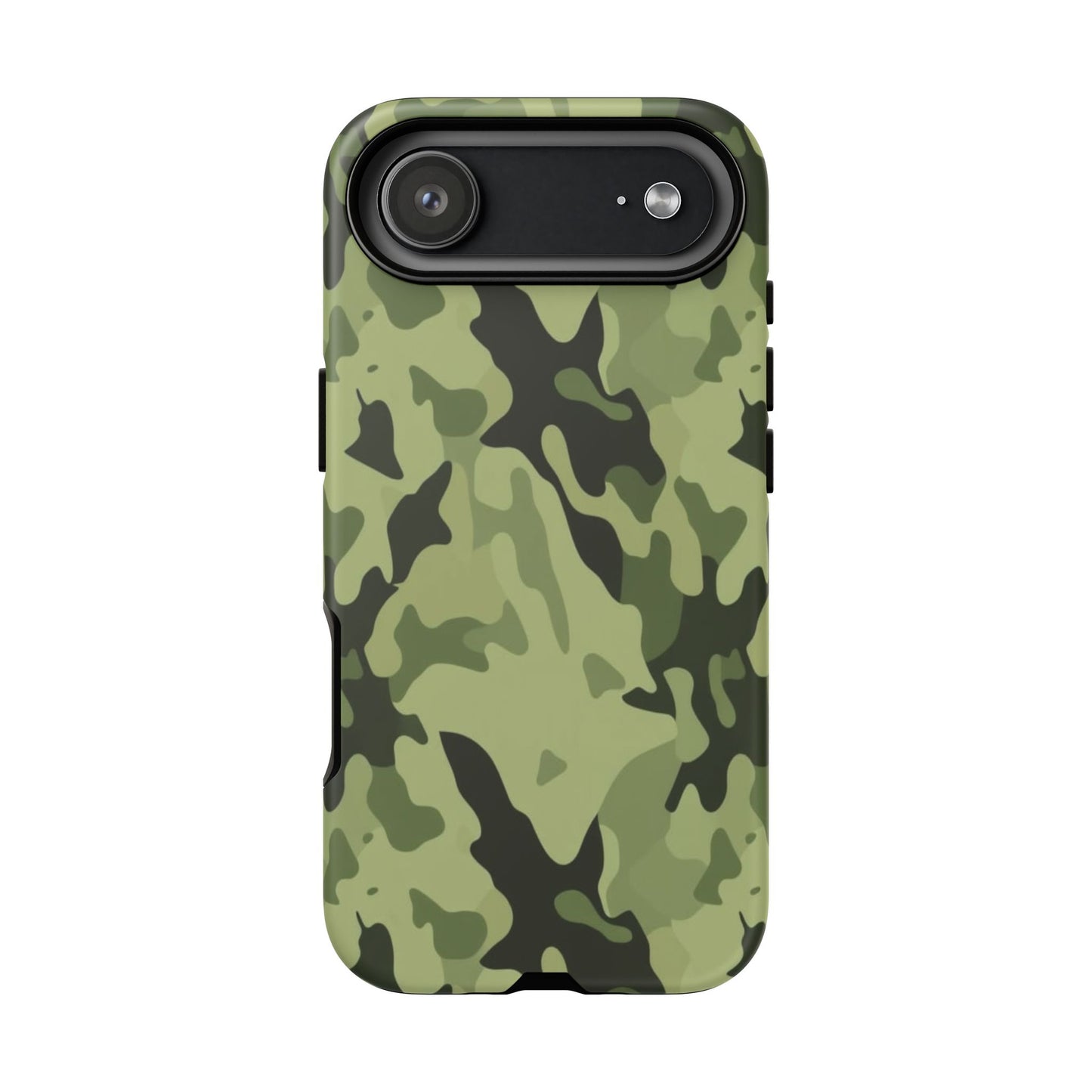 Camo Tough Phone Case — Military Green Protective iPhone Cover