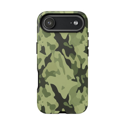 Camo Tough Phone Case — Military Green Protective iPhone Cover