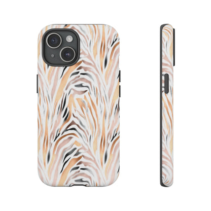 Tough Case — Neutral Watercolor Tiger Stripe Phone Case
