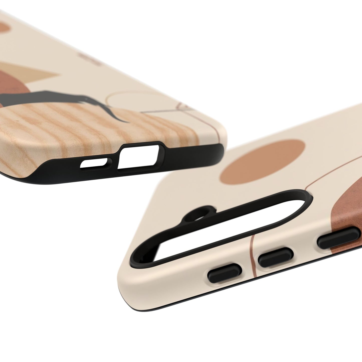 Abstract Earth Tones Phone Case — Minimal Geometric Design