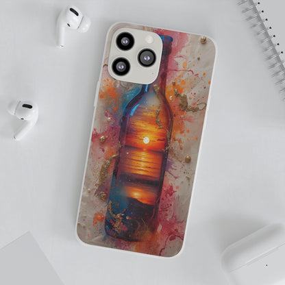 Copy of Floral Holographic Phone Case — Iridescent Leaves & Flowers Flexi Case