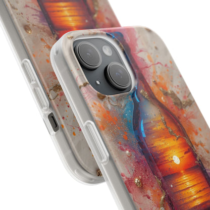 Copy of Floral Holographic Phone Case — Iridescent Leaves & Flowers Flexi Case