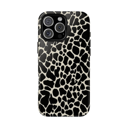 Black and White Cowhide Phone Case — Protective Tough Case