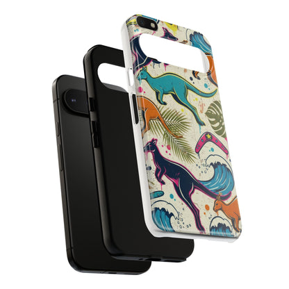 Tough Cases — Colorful Surfing Kangaroo Phone Case