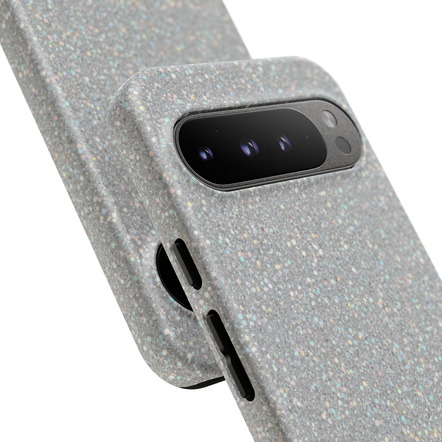 Glitter Silver Tough Phone Case — Sparkling Protective Phone Case