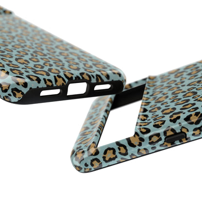 Leopard Print Tough Phone Case - Blue Cheetah Protective Cover