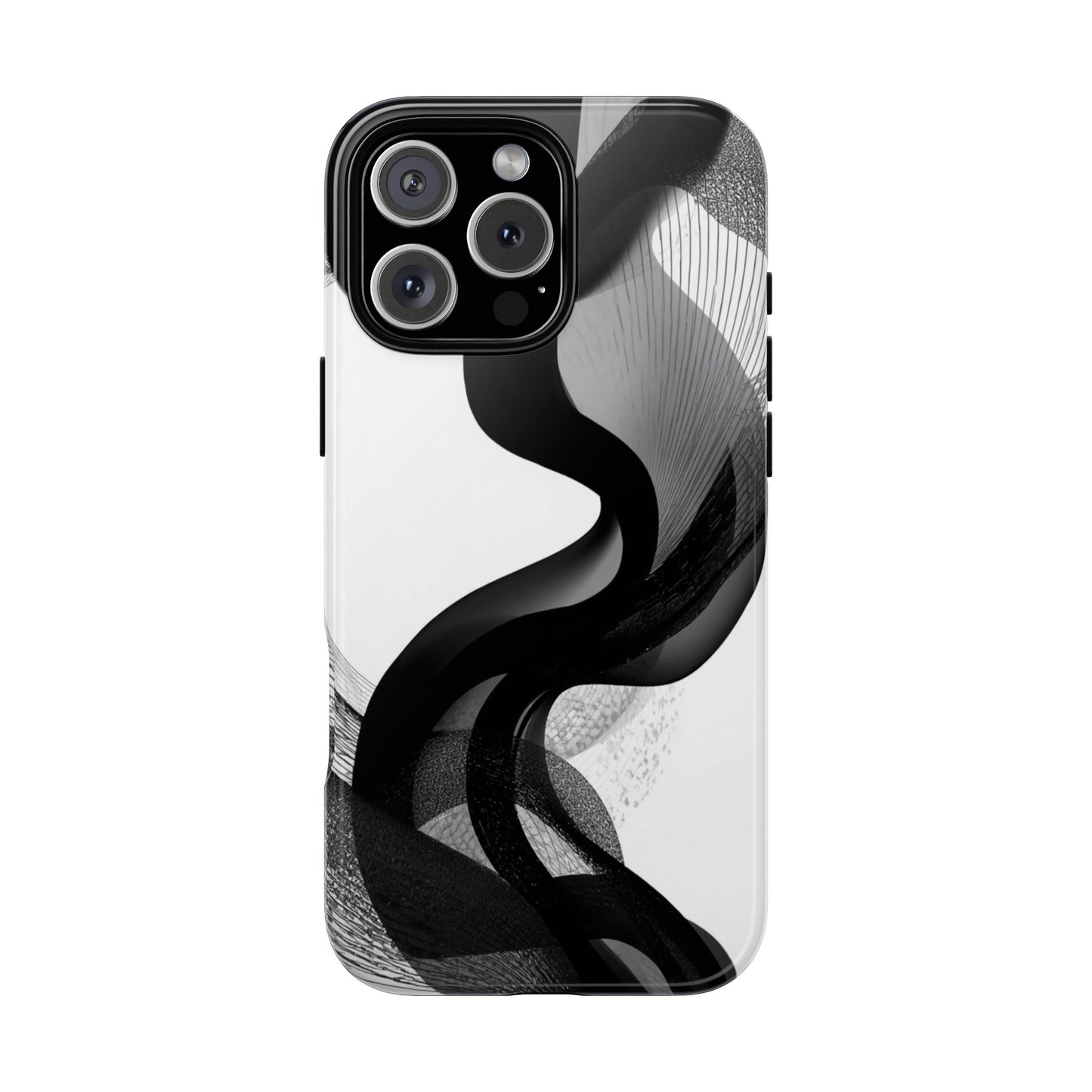 Phone Case — Monochrome Abstract Protective Cover